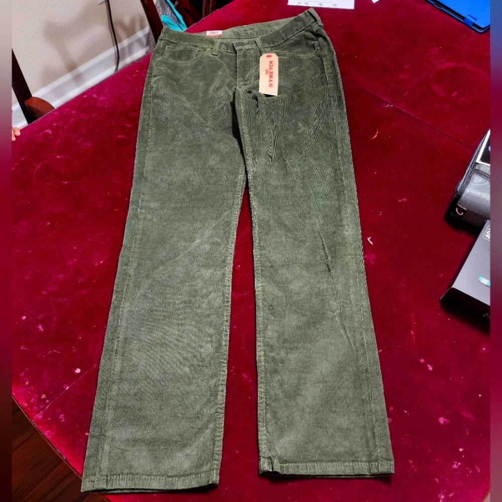Levi's 514 Dark Green Straight Denim Corduroy pants